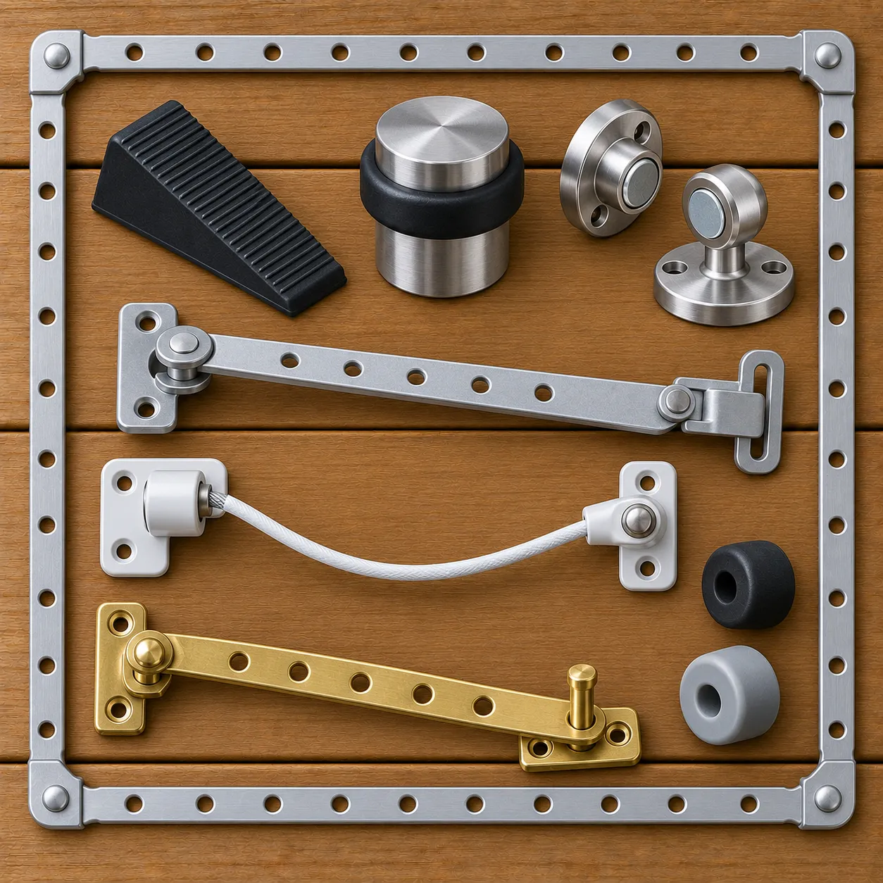 BLOCCAGGI PER PORTE, FINESTRE E ACCESSORI